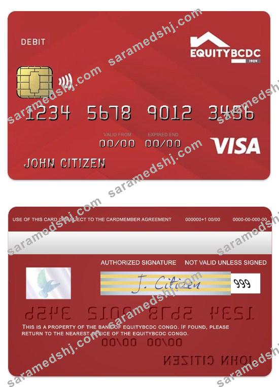 Congo EquityBCDC bank visa classic debit card